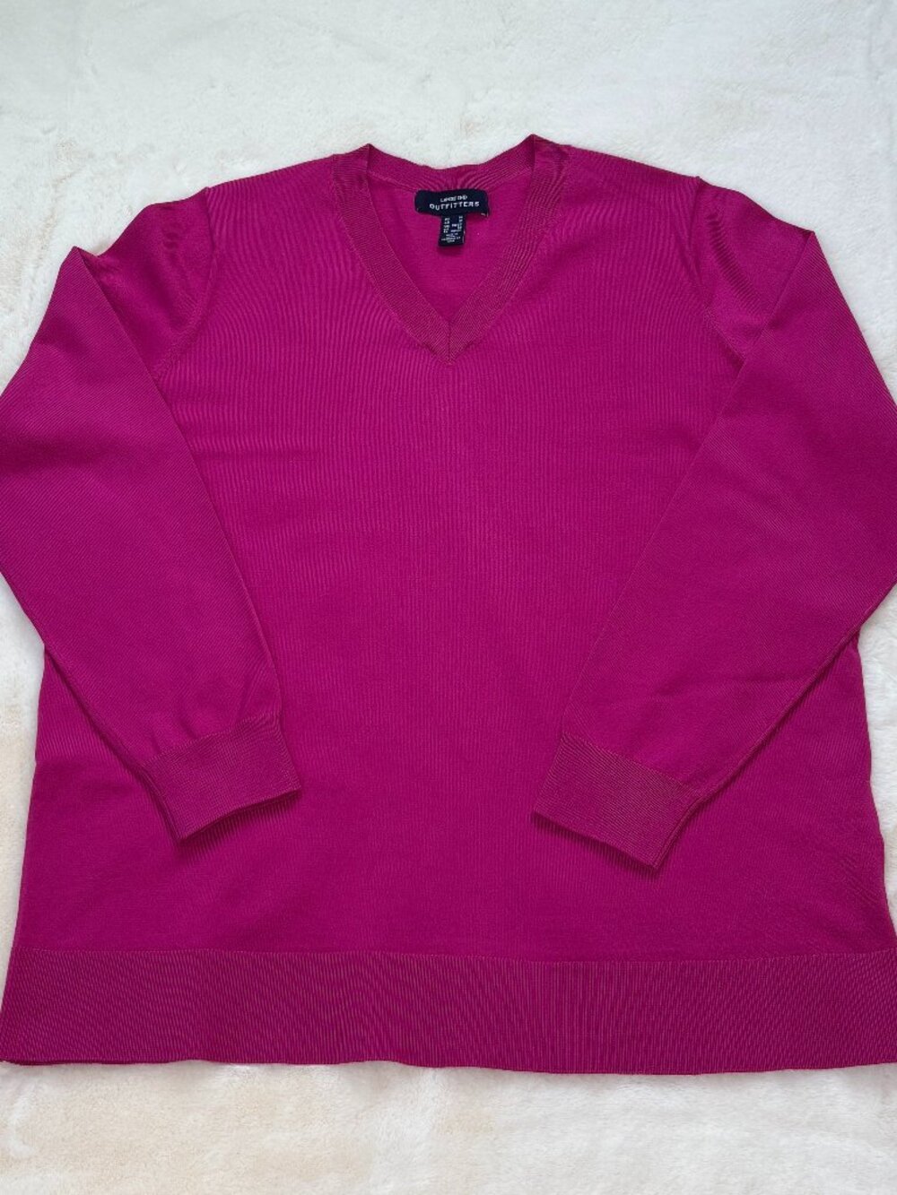 Land's End Outfitters Women's Performance V-Neck Pullover Long Sleeve Sweater